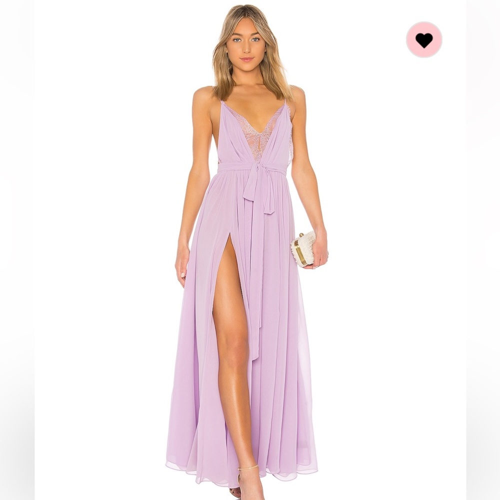 Michael Costello Revolve Justin gown lavender xs